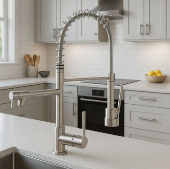 Torneira de Inox Escovado Bancada Gourmet Monocomando Stillus Home