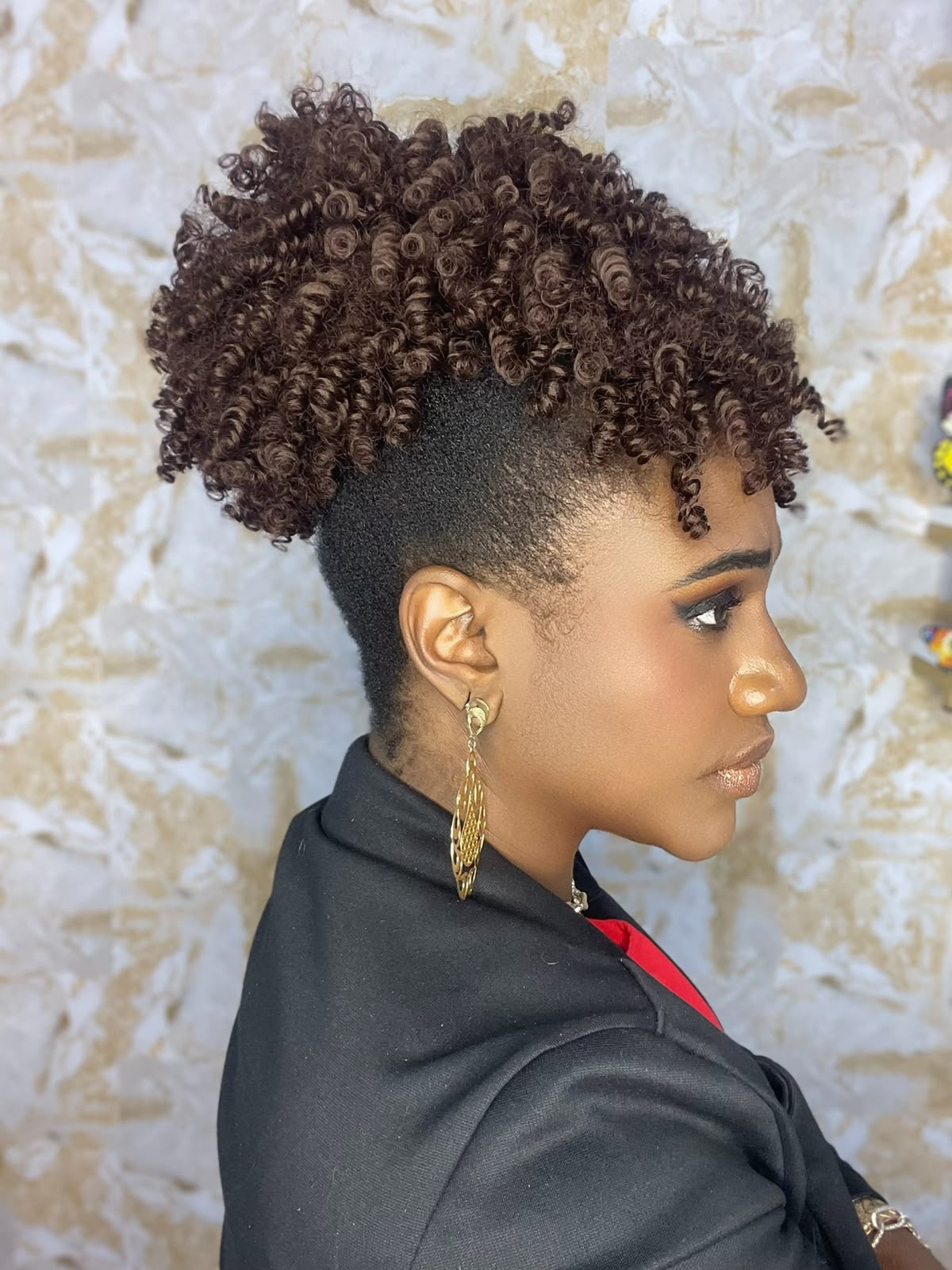Puff Afro com franja cor 4  20 cm