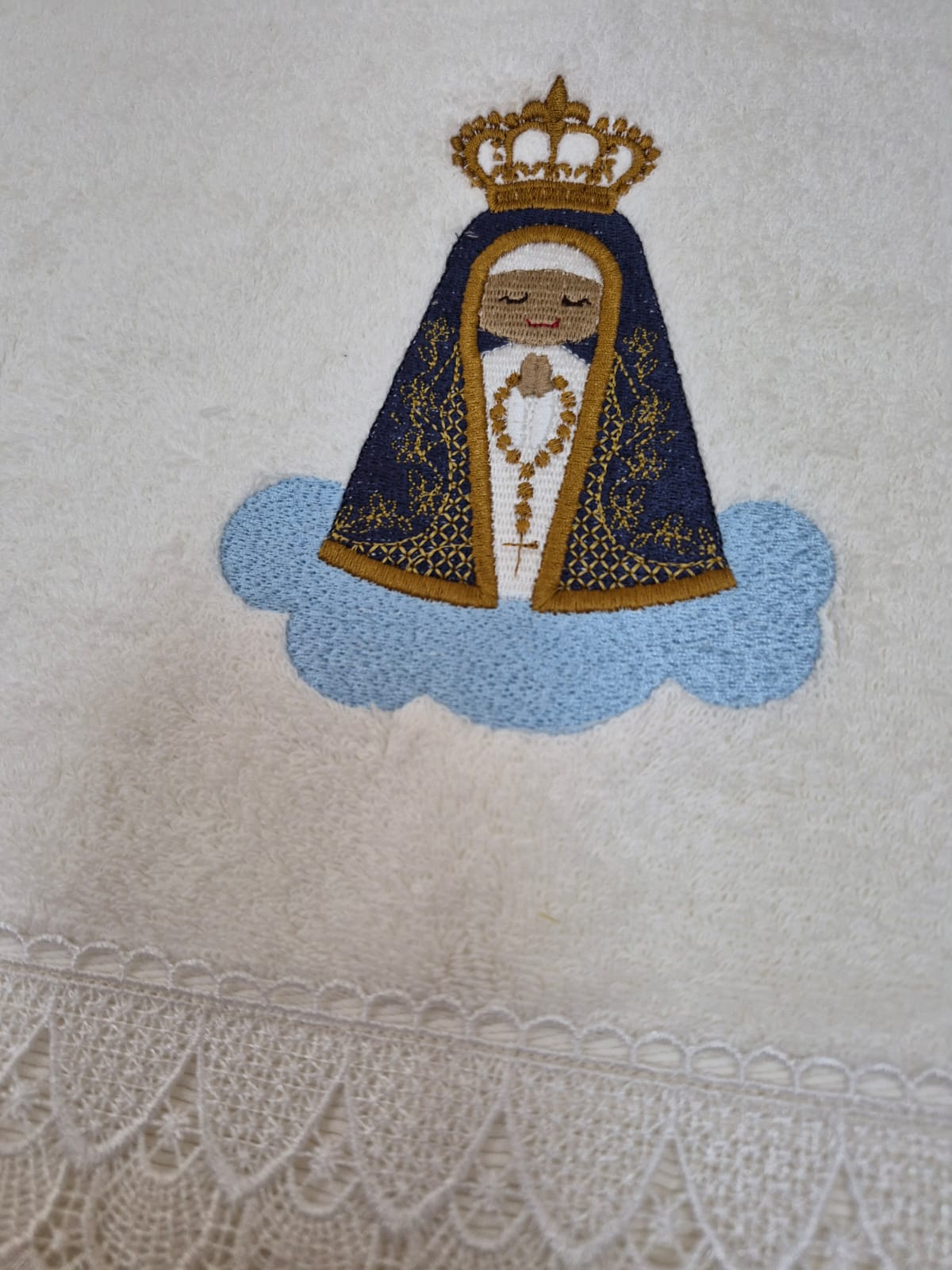 Toalha Nossa Senhora Aparecida Mimos e Afetos
