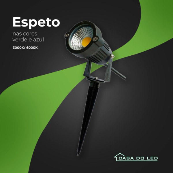 Espeto led para jardim blindado 6000k